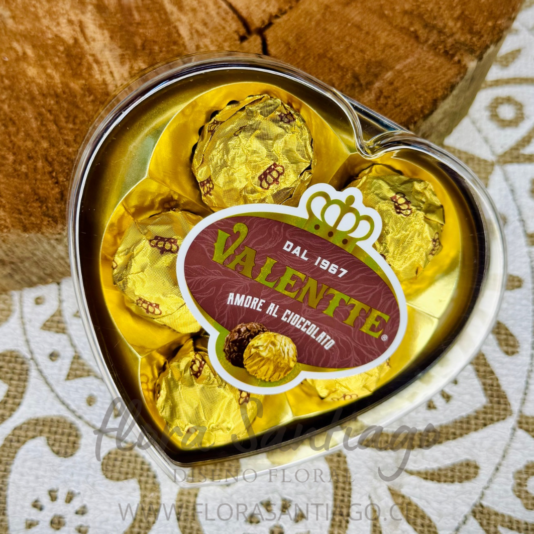 Bombones Valentte corazón 63g