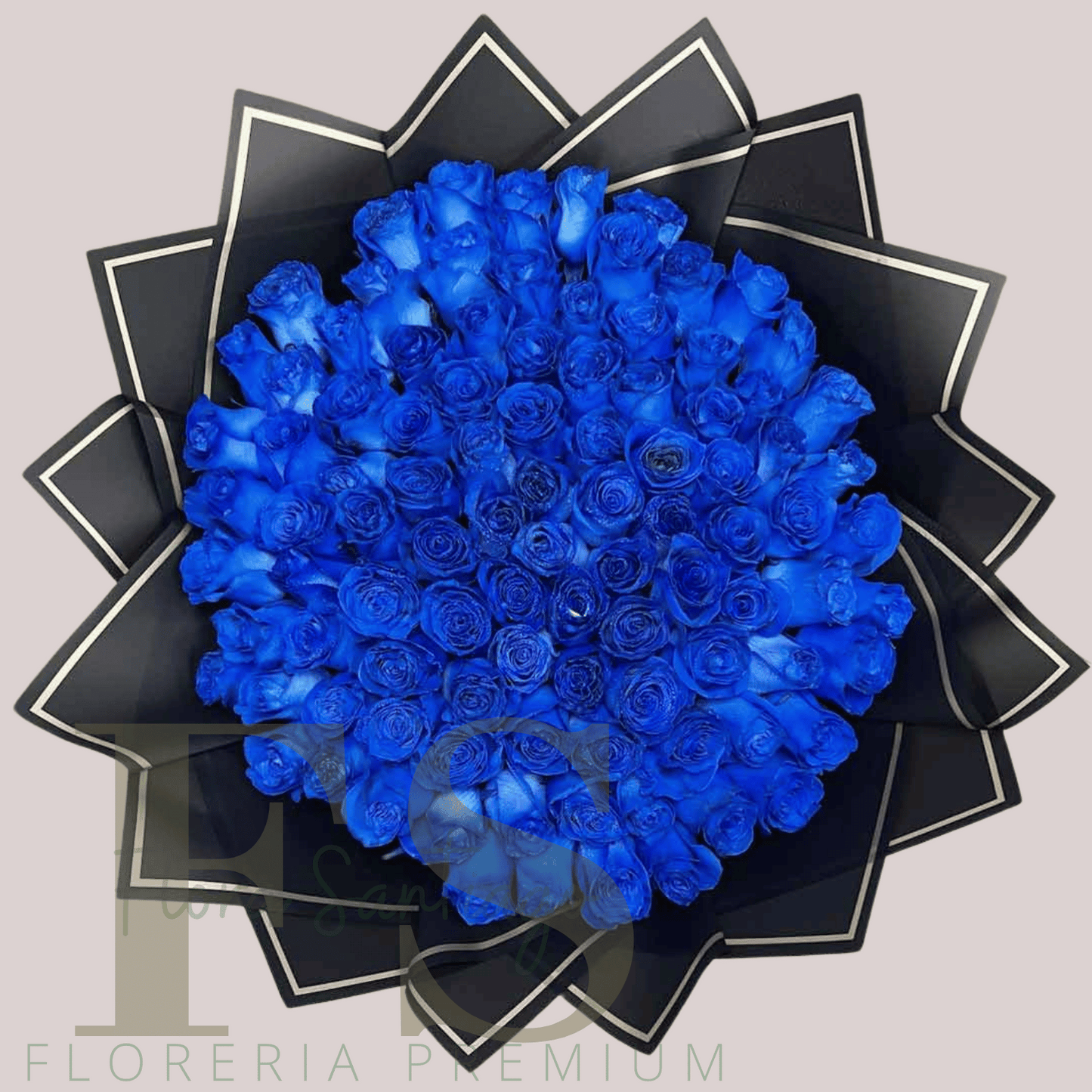 Ramo de 100 rosas azules