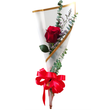 ELEGANTE ROSA INDIVIDUAL ROJA