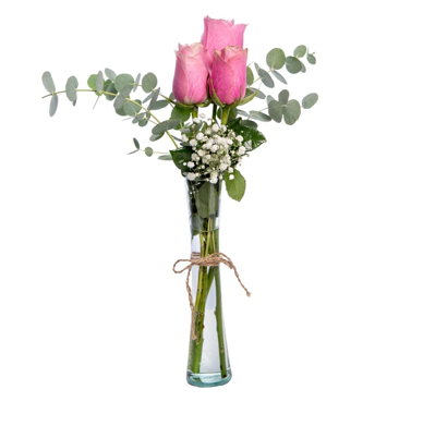 FLORERITO DE 3 ROSAS ROSADAS