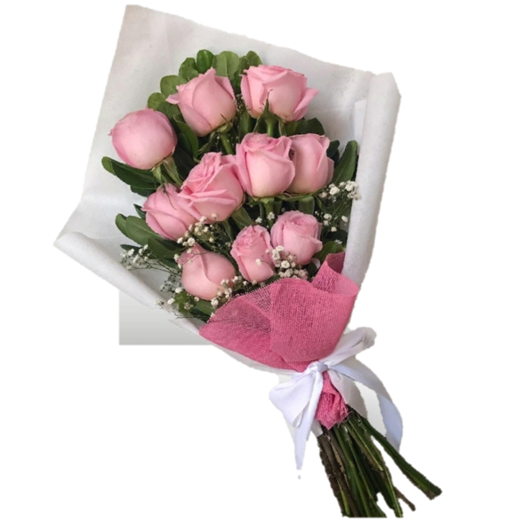 RAMO DE 10 ROSAS ROSADAS