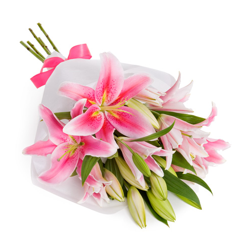 RAMO DE LILIUM ROSADO