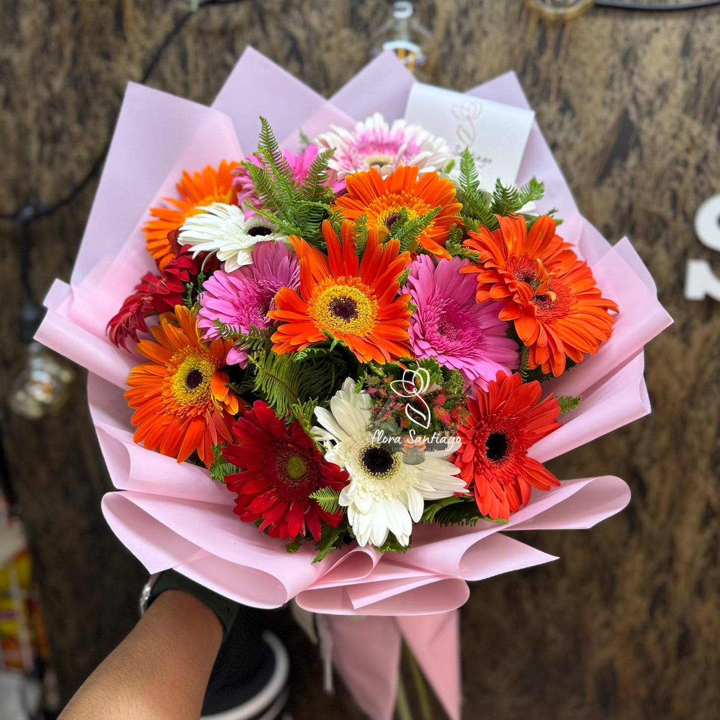 Ramo de 15 gerberas de colores