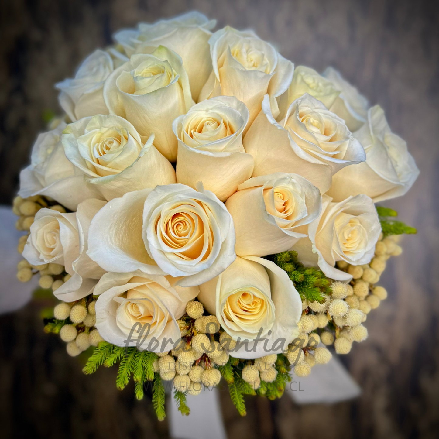 Ramo de rosas blancas para Novia