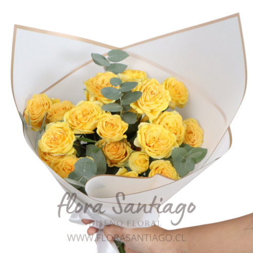 Ramo de mini rosas amarillas