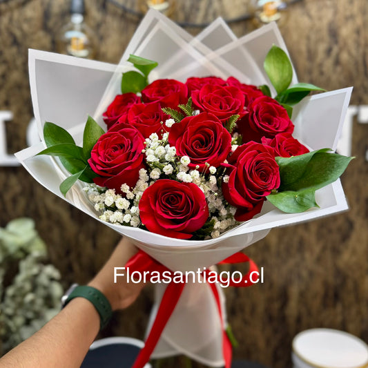 Ramo de 10 rosas rojas