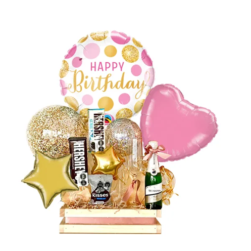 COMBO ARREGLO FELIZ CUMPEAÑOS DE MESA FLORA