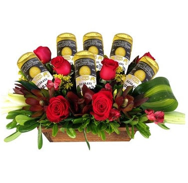 CANASTO FLORAL CERVECERO