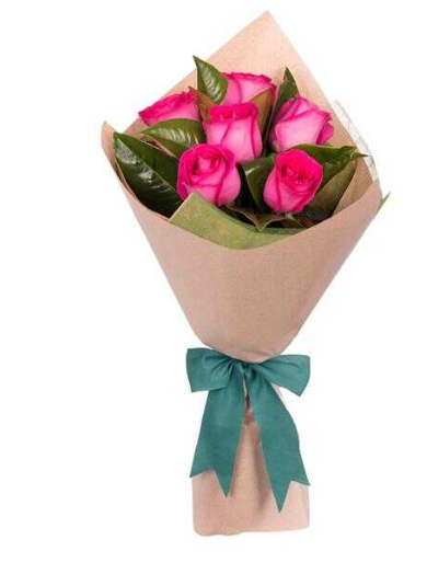 Ramo de 6 Rosas rosadas