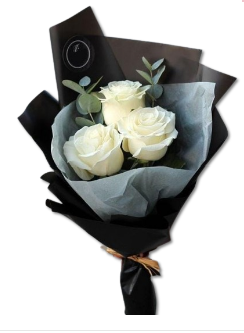 Bouquet de 3 Rosas Blancas