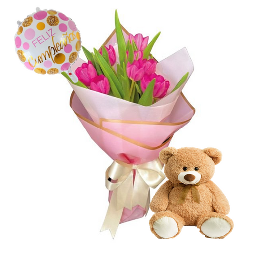 COMBO ESPECIAL FELIZ CUMPLEAÑOS FLORA