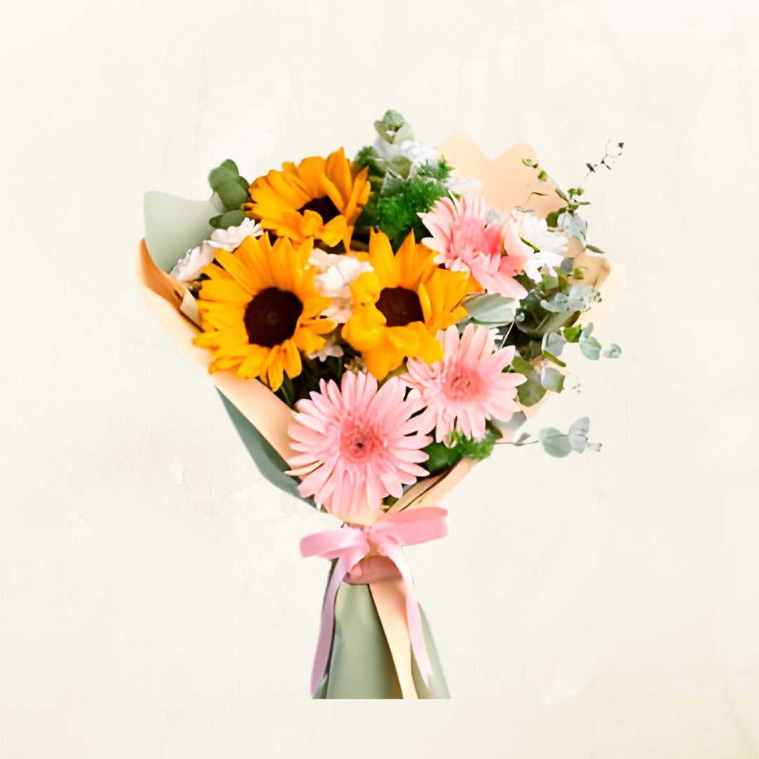 Ramo de 3 Girasoles y 3 Gerberas