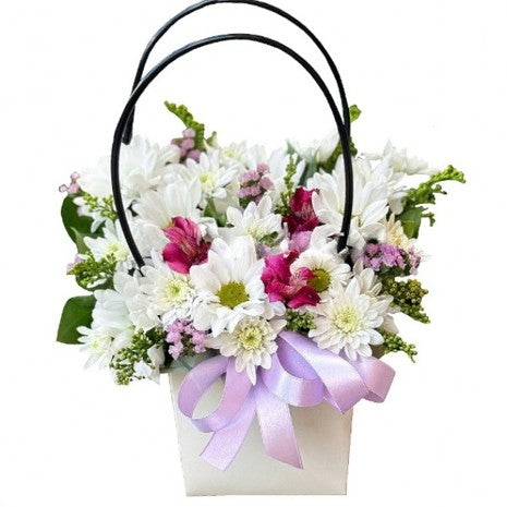 HERMOSA CARTERITA CON FLORES DE TEMPORADA