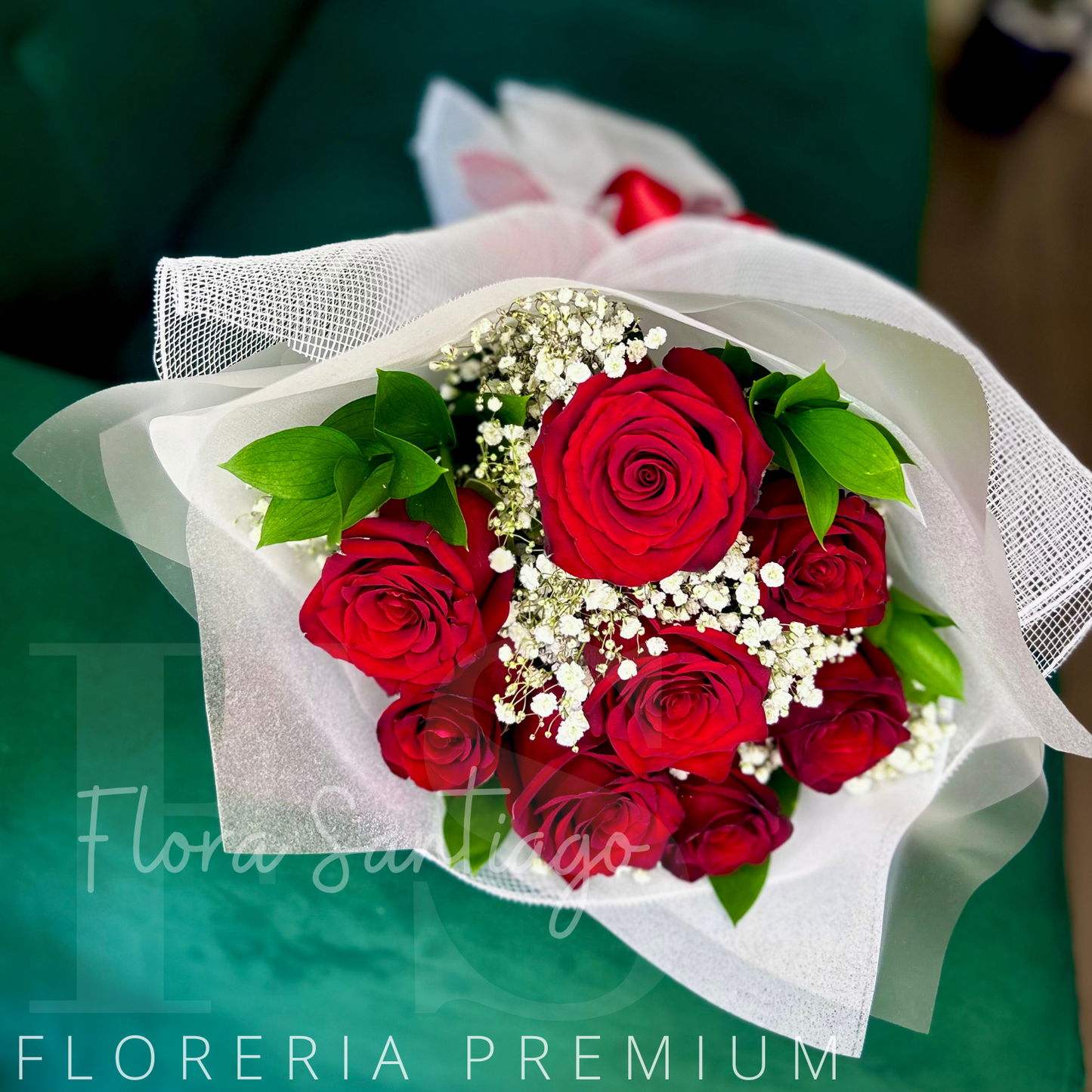 Ramo de 8 rosas rojas