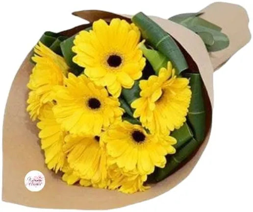 Ramo de 6 gerberas amarillas