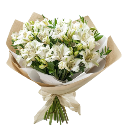 RAMO DE ALSTROMERIAS BLANCAS