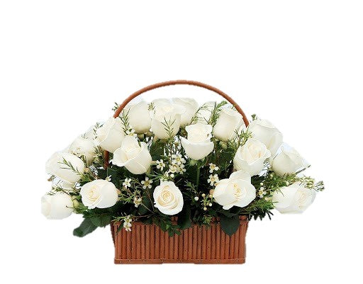 CANASTOS DE 20 ROSAS IMPORTADAS