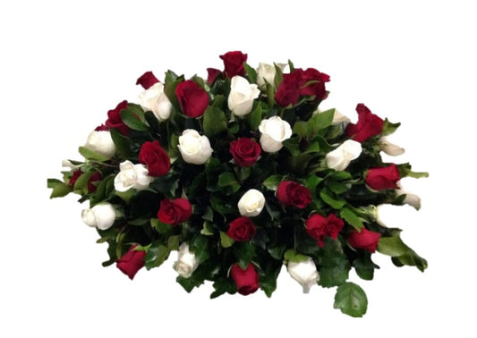 CUBRE URNA DE 40 ROSAS IMPORTADAS