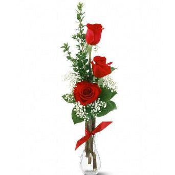 FLORERO DE 3 ROSAS IMPORTADAS